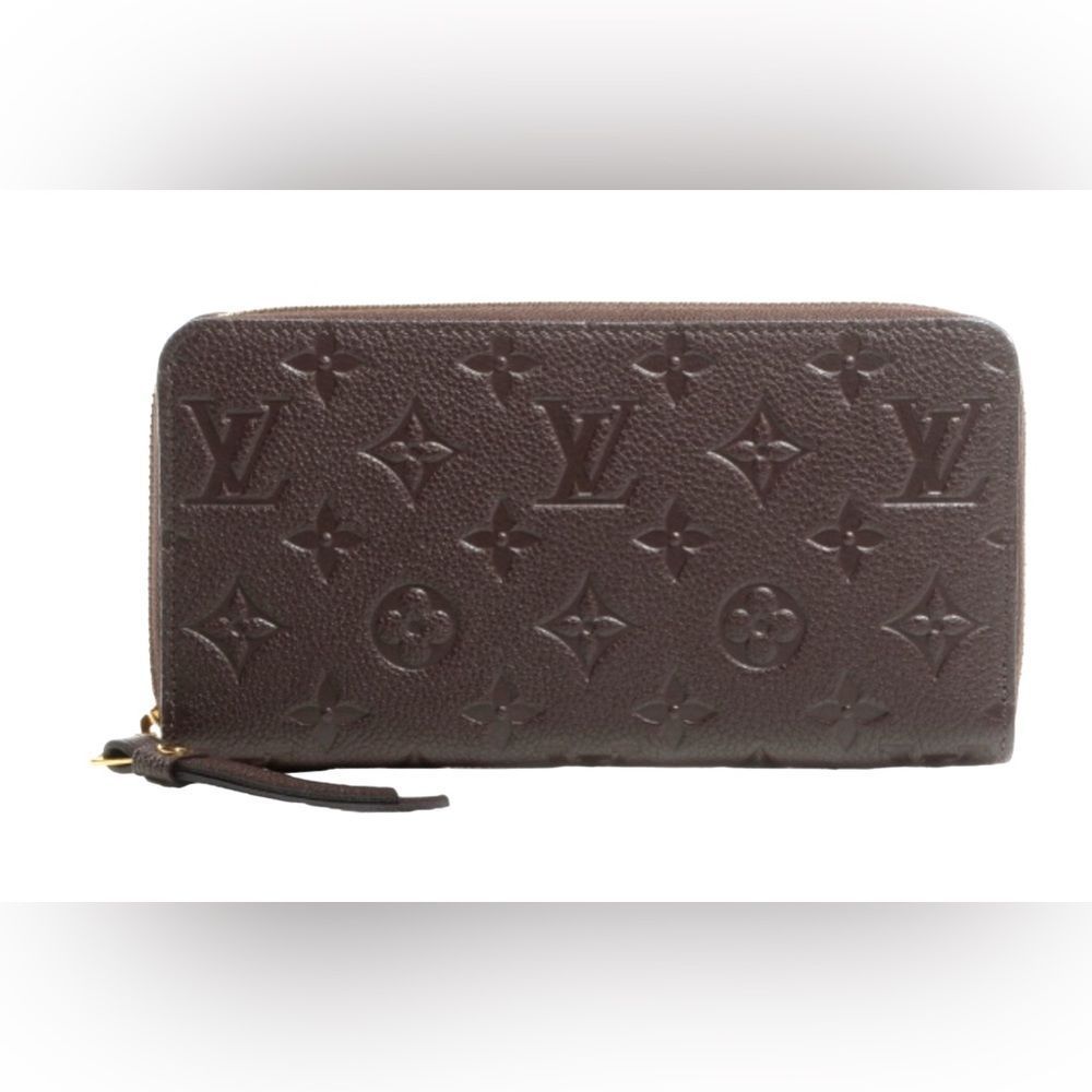 Louis Vuitton Monogram Empreinte Zippy Wallet in Terre